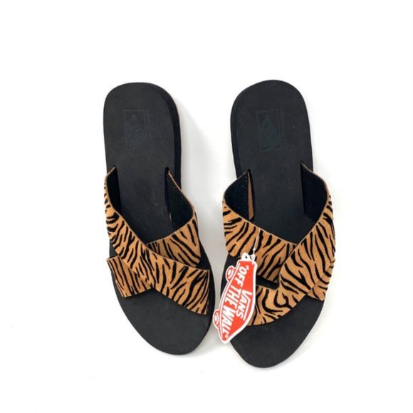 💖MEGA SALE💖VANS Sandal Animal Stripes Black Brown Multi Women's  VN0A4U1ZA2X - Picture 7 of 7